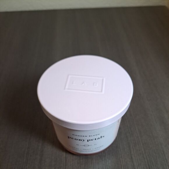 LAB Candle Peony Petals Scented Coconut Wax Pink Jar Floral Hand Crafted - Picture 3 of 8